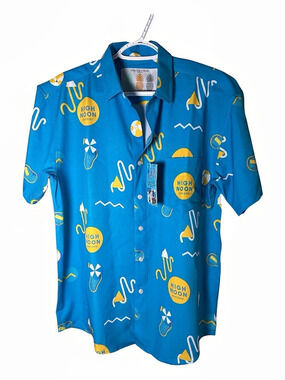 NWT High Noon Sun Sips Tropical Bros Hawaiian Shirt Men’s Medium